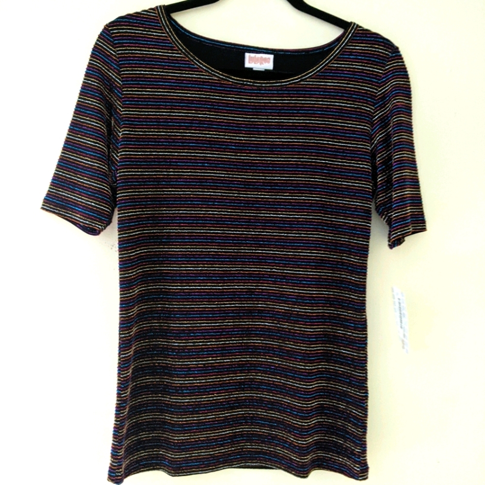 PRIDE Glittery Rainbow Striped Top